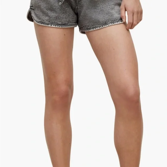 NWT Women’s ALL SAINTS Dale Shorts Snow Black Size 32 - Picture 5 of 6